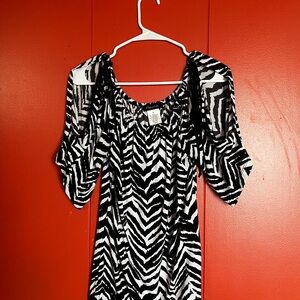 Zebra Print Off-Shoulder Top